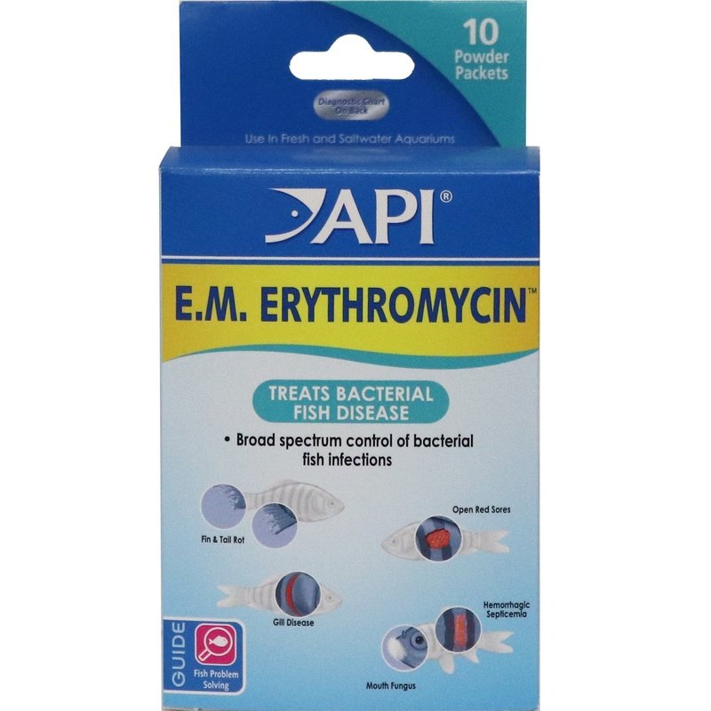 API E.M. Erythromycin Treats Bacterial Fish Disease - Scales & Tails Exotic Pets