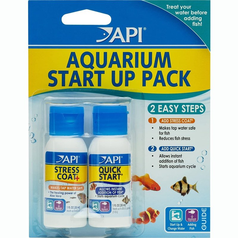 API Aquarium Start Up Pack Stress Coat + and Quick Start - Scales & Tails Exotic Pets