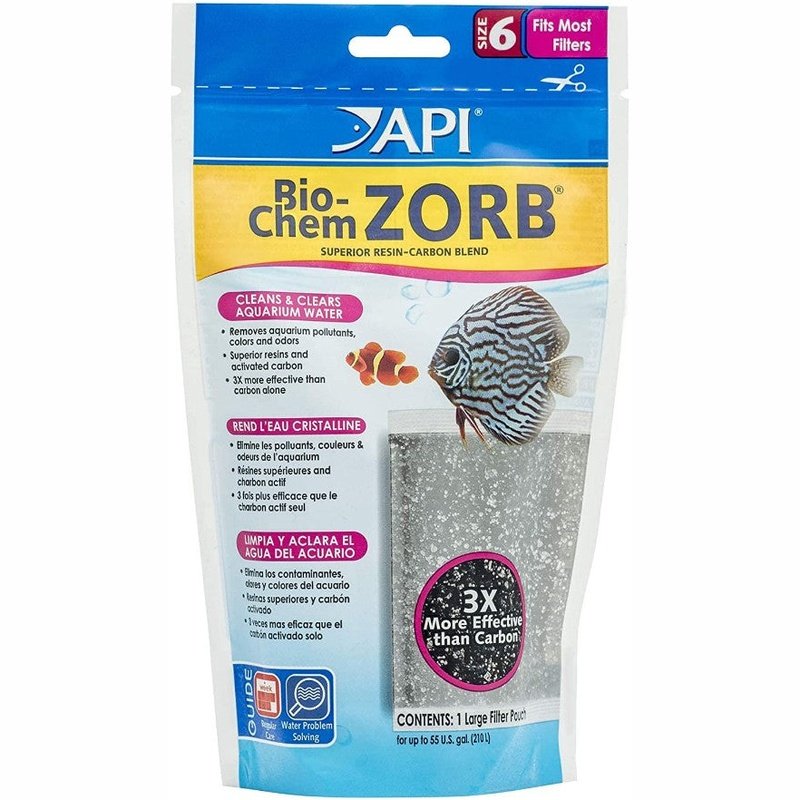 API Bio-Chem Zorb Filter Media Cleans and Clears Aquarium Water Size 6 - Scales & Tails Exotic Pets