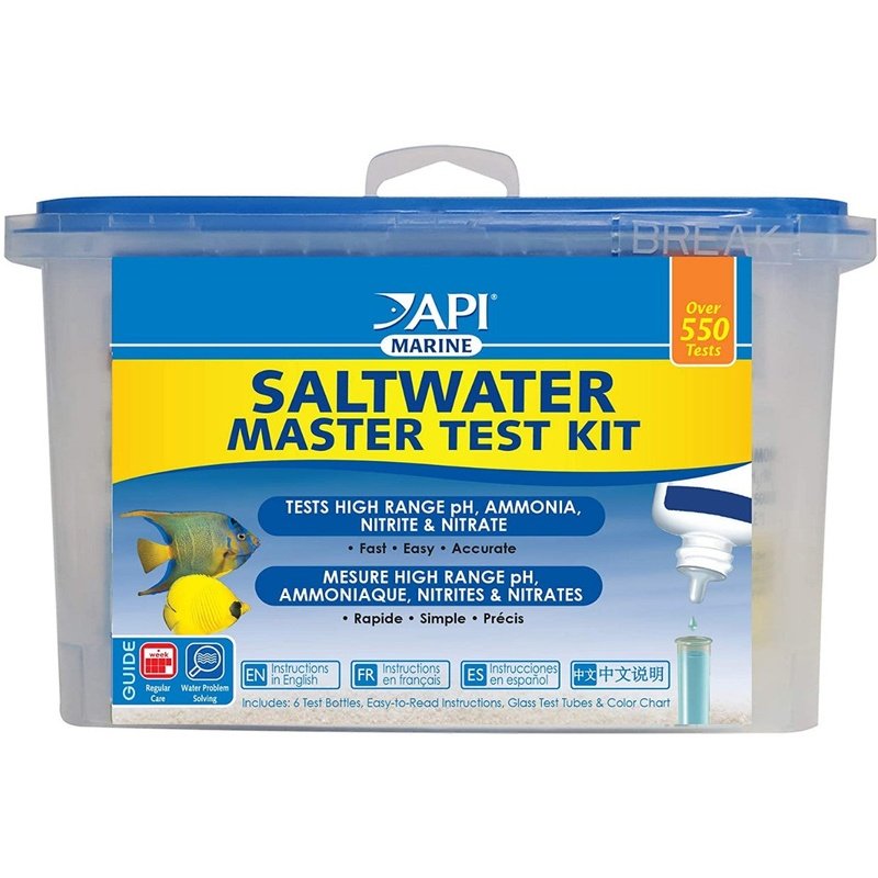 API Marine Saltwater Master Test Kit Tests High Range pH, Ammonia, Nitrite and Nitrate - Scales & Tails Exotic Pets