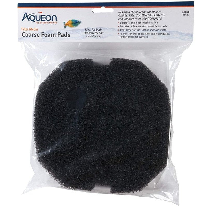Aqueon Coarse Foam Pads Large for QuietFlow 300 and 400 Canister Filters - Scales & Tails Exotic Pets