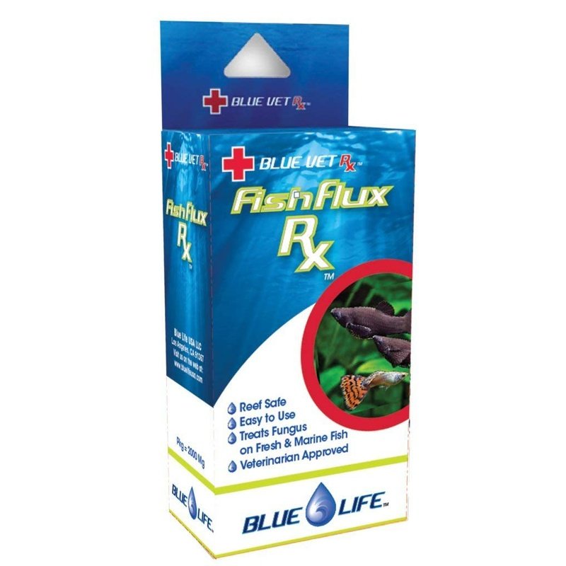 Blue Life FishFlux Rx Treats Fungus on Freshwater and Marine Aquarium Fish - Scales & Tails Exotic Pets