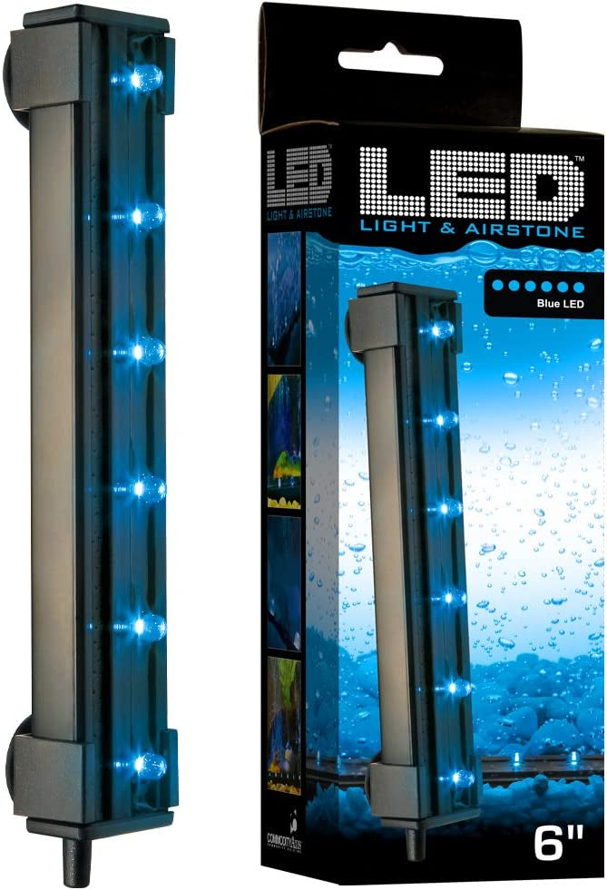 Via Aqua Submersible Blue LED Light and Airstone - Scales & Tails Exotic Pets