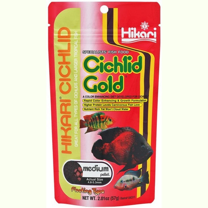 Hikari Cichlid Gold Floating Medium Pellet Food - Scales & Tails Exotic Pets