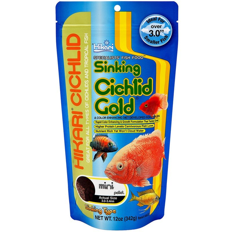 Hikari Sinking Cichlid Gold Mini Pellet Food - Scales & Tails Exotic Pets