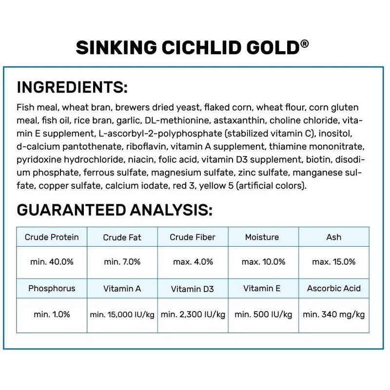 Hikari Sinking Cichlid Gold Mini Pellet Food - Scales & Tails Exotic Pets