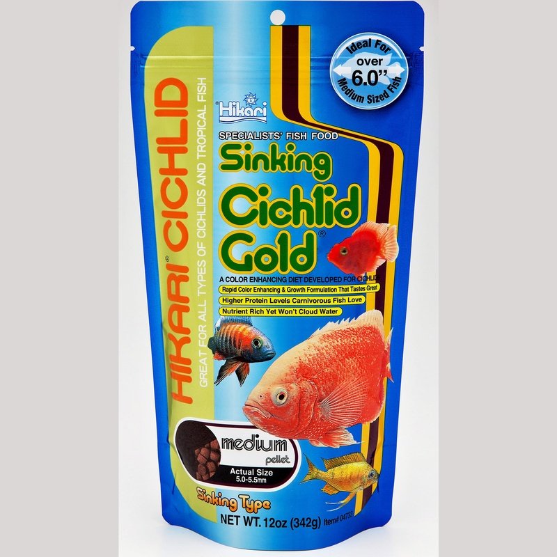 Hikari Sinking Cichlid Gold Medium Pellet Food - Scales & Tails Exotic Pets
