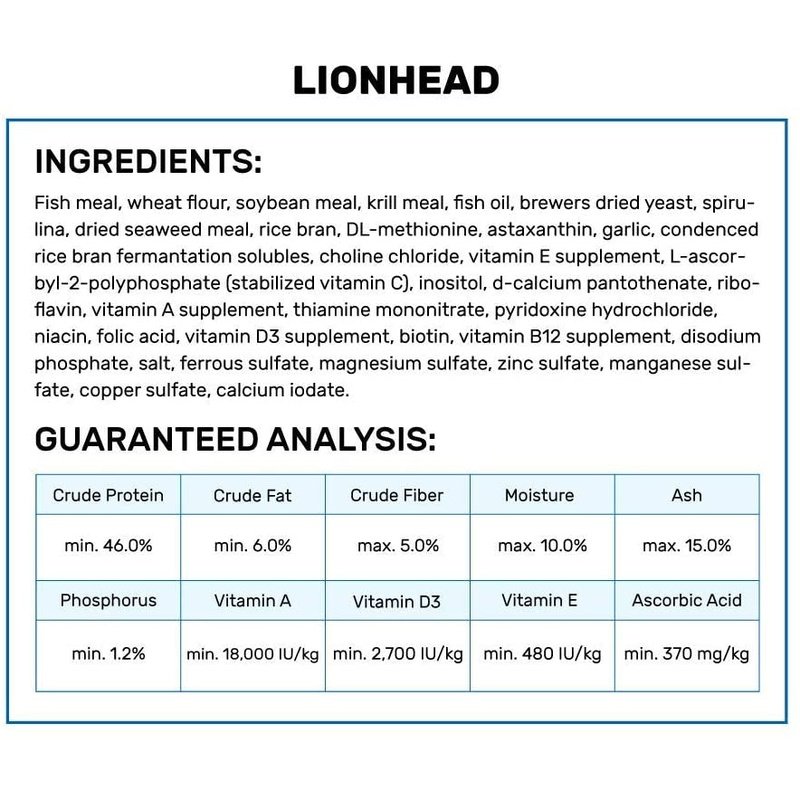 Hikari Lionhead Mini Sinking Pellet Food - Scales & Tails Exotic Pets