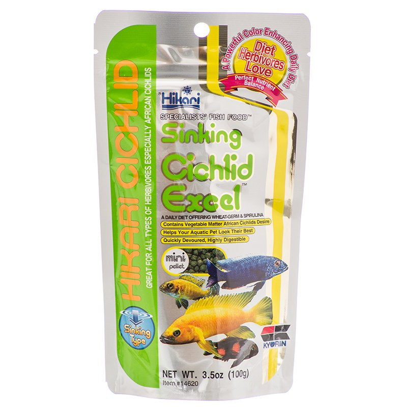 Hikari Sinking Cichlid Excel Mini Pellet Food - Scales & Tails Exotic Pets