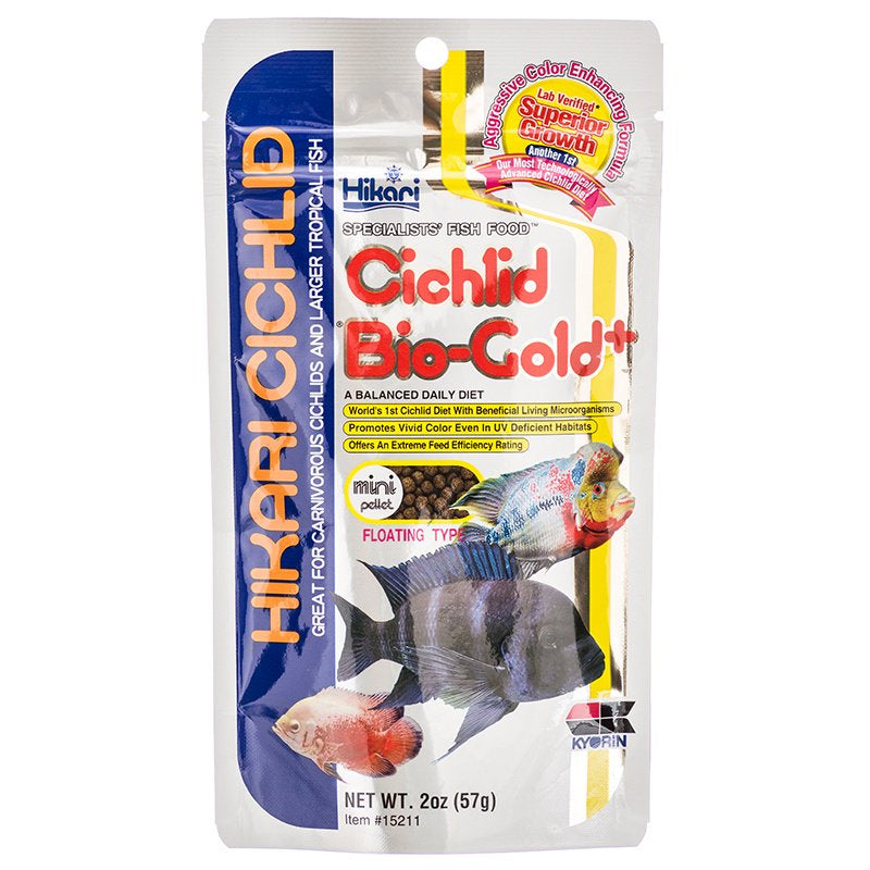 Hikari Cichlid Bio Gold+ Floating Mini Pellet Food - Scales & Tails Exotic Pets