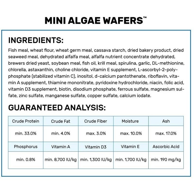 Hikari Mini Algae Wafers Sinking Herbivore Food - Scales & Tails Exotic Pets