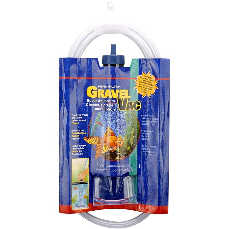 Penn Plax Gravel-Vac Aquarium Gravel Cleaner 9" Cylinder with 56" Hose - Scales & Tails Exotic Pets