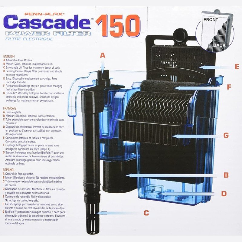 Cascade Power Filter for Aquariums - Scales & Tails Exotic Pets
