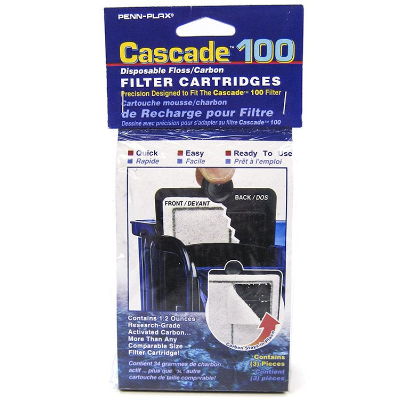 Cascade 100 Power Filter Disposable Floss/Carbon Filter Cartridge - Scales & Tails Exotic Pets