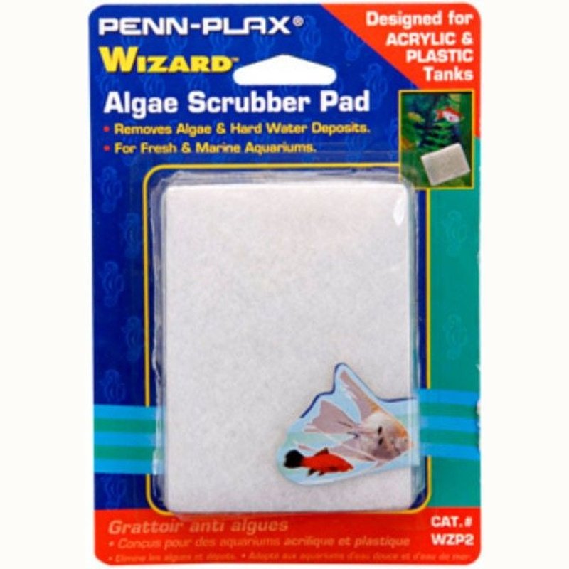 Penn Plax Wizard Algae Scrubber Pad for Acrylic or Plastic Aquariums - Scales & Tails Exotic Pets