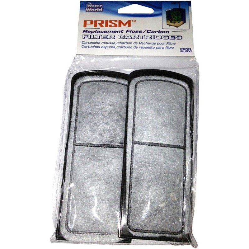 Penn Plax Water World Prism Replacement Floss / Carbon Filter Cartridges - Scales & Tails Exotic Pets