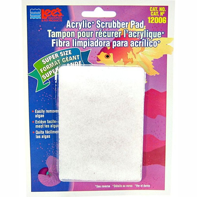 Lees Acrylic Scrubber Pad Easily Removes Algae from Aquariums or Terrariums - Scales & Tails Exotic Pets