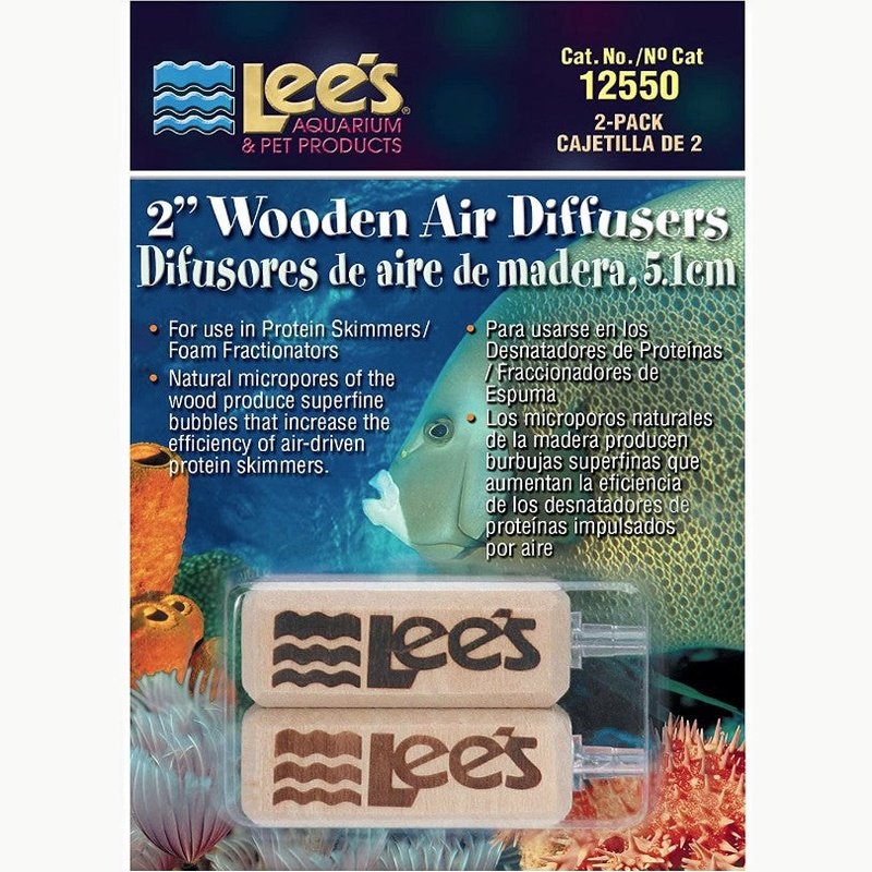 Lees 2" Wooden Air Diffuser for Aquariums - Scales & Tails Exotic Pets
