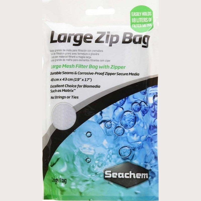 Seachem Large Mesh Zip Bag for Aquarium Filter Media - Scales & Tails Exotic Pets