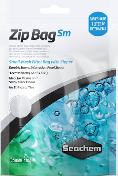Seachem Small Mesh Zip Bag for Aquarium Filter Media - Scales & Tails Exotic Pets