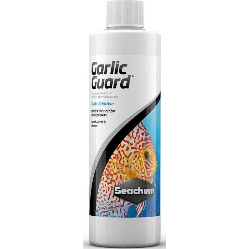 Seachem Garlic Guard Garlic Additive Flavor Enhancer for Freshwater and Marine Aquarium Fish - Scales & Tails Exotic Pets
