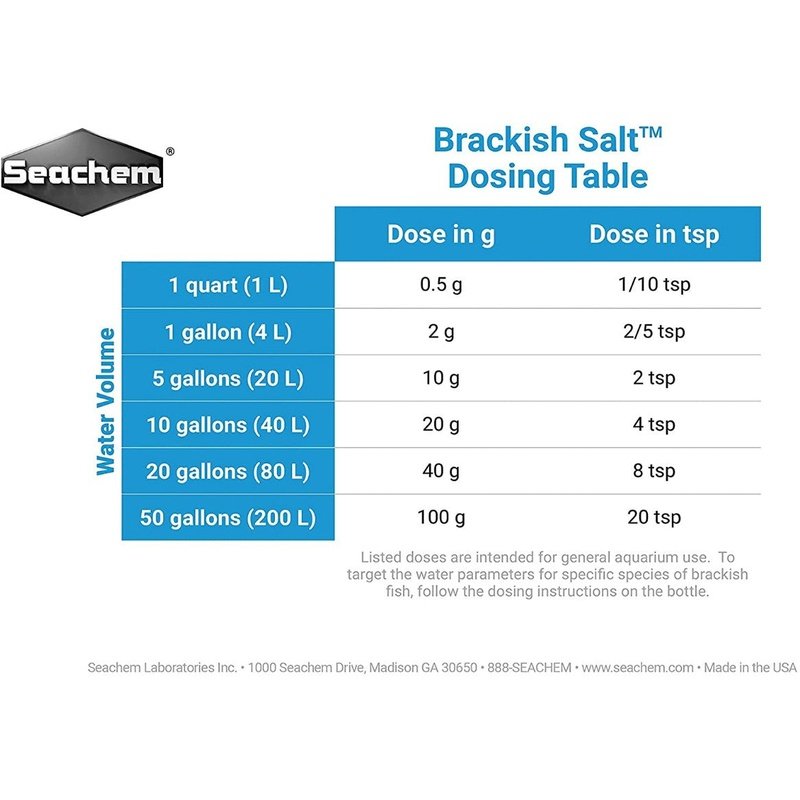 Seachem Brackish Salt for Aquariums - Scales & Tails Exotic Pets