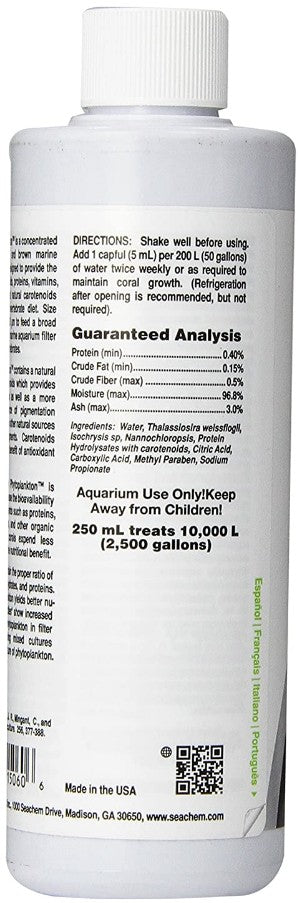 Seachem Reef Phytoplankton Unique Blend of Green and Brown Phytoplankton for Aquariums - Scales & Tails Exotic Pets