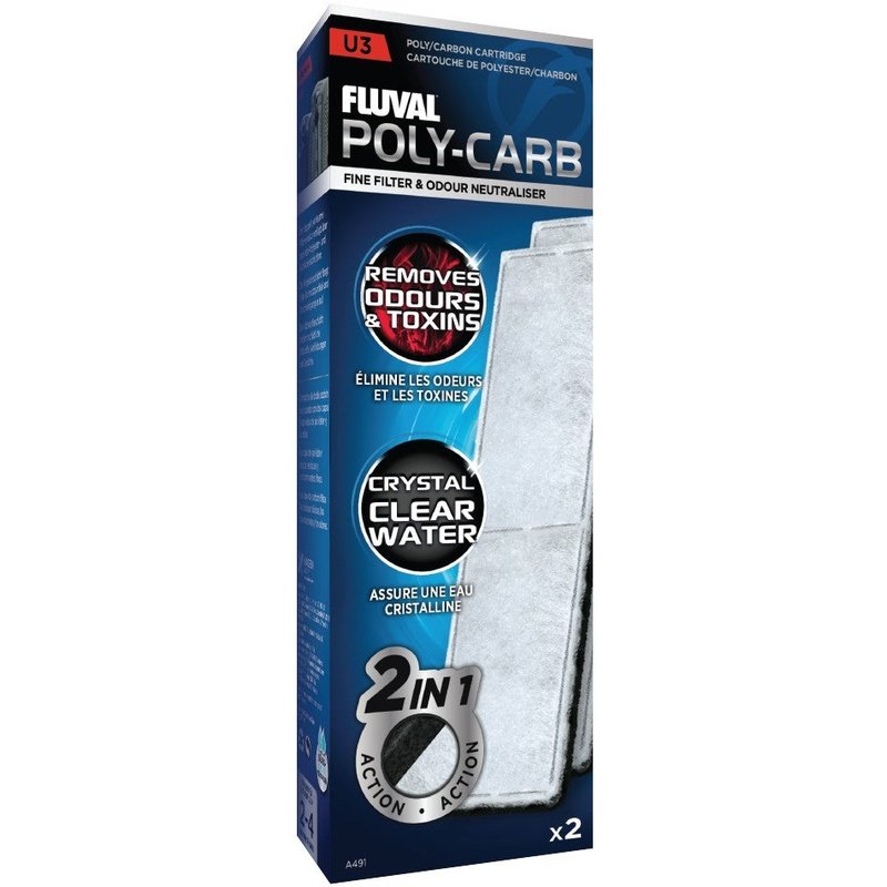 Fluval Underwater Filter Stage 2 Poly/Carbon Cartridges - Scales & Tails Exotic Pets